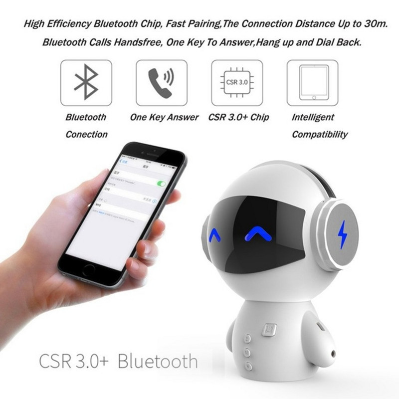 Slatki inteligentni robotski Bluetooth zvučnik M10 Mini Smart-Robot Super Bass prijenosni Bluetooth zvučnici za Power Bank