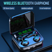 M21 TWS Bluetooth slúchadlá s mikrofónom, bezdrôtové slúchadlá do uší, 9D stereo športové, vodotesné, štyri slúchadlá do uší, PK M22