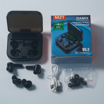 M21 TWS Bluetooth слушалки с микрофон двойка безжични слушалки 9D стерео спортни водоустойчиви четири слушалки слушалки PK M22