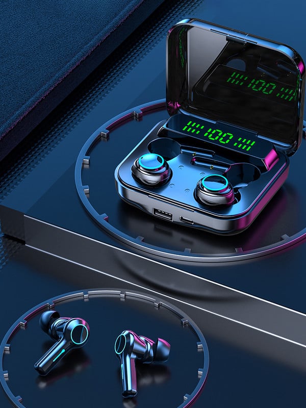 M21 TWS Bluetooth slúchadlá s mikrofónom, bezdrôtové slúchadlá do uší, 9D stereo športové, vodotesné, štyri slúchadlá do uší, PK M22