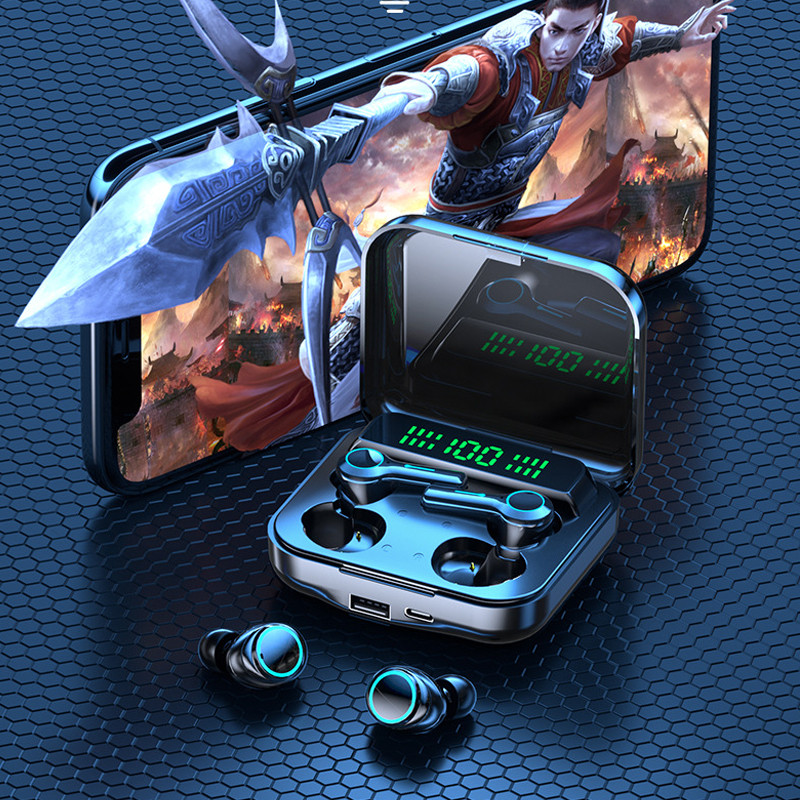 M21 TWS Bluetooth slúchadlá s mikrofónom, bezdrôtové slúchadlá do uší, 9D stereo športové, vodotesné, štyri slúchadlá do uší, PK M22