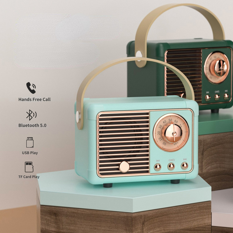 Mini retro stol Dekor Bluetooth zvučnik Bežični USB punjenje subwoofer Bluetooth zvučnik Prijenosna stolna Kawaii dekoracija