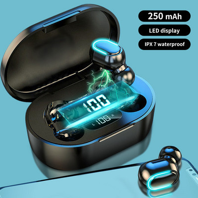 Căști Bluetooth TWS, stereo fără fir, binaurale în ureche, căști sport cu reducere inteligentă a zgomotului Bluetooth 5.0