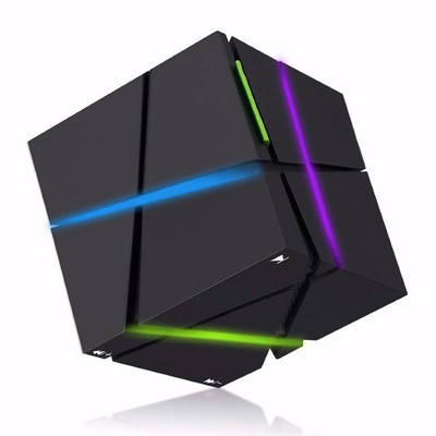 Радио субуфер Bluetooth високоговорител Звукова карта Soundbox Преносим HIFI LED Cube Stereo Mini Super SoundBox Поддържа FM TF карти