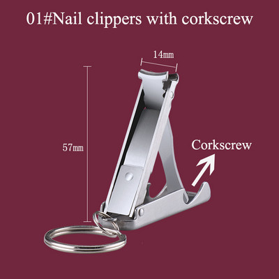 1PC Sklopivi 0,5 cm ultratanki prijenosni rezač za nokte od nehrđajućeg čelika Trimer Škare za manikuru Pedikura Alat za škare za nokte