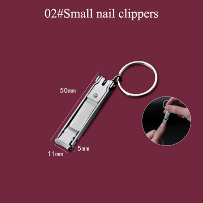 1PC Sklopivi 0,5 cm ultratanki prijenosni rezač za nokte od nehrđajućeg čelika Trimer Škare za manikuru Pedikura Alat za škare za nokte
