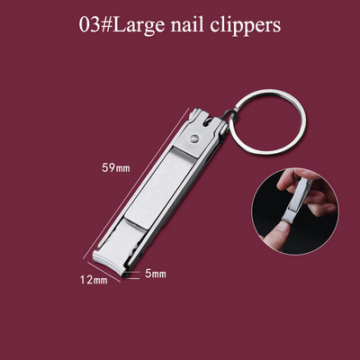 1PC Sklopivi 0,5 cm ultratanki prijenosni rezač za nokte od nehrđajućeg čelika Trimer Škare za manikuru Pedikura Alat za škare za nokte