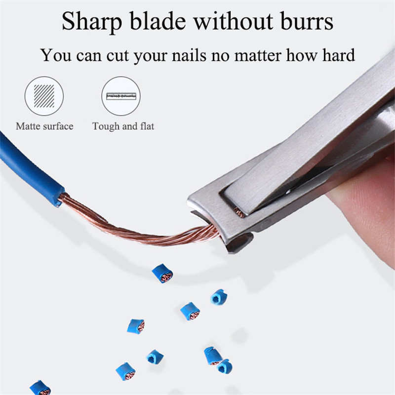 1PC Sklopivi 0,5 cm ultratanki prijenosni rezač za nokte od nehrđajućeg čelika Trimer Škare za manikuru Pedikura Alat za škare za nokte