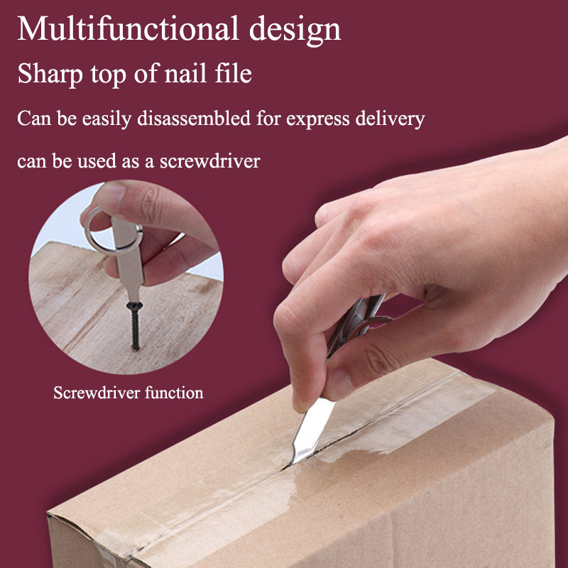 1PC Sklopivi 0,5 cm ultratanki prijenosni rezač za nokte od nehrđajućeg čelika Trimer Škare za manikuru Pedikura Alat za škare za nokte