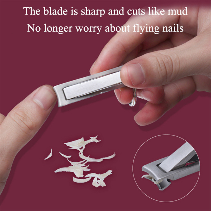 1PC Sklopivi 0,5 cm ultratanki prijenosni rezač za nokte od nehrđajućeg čelika Trimer Škare za manikuru Pedikura Alat za škare za nokte