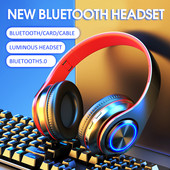 B39 Bežične slušalice s emitiranjem svjetla Bluetooth slušalice sa subwooferom Stereo priključna kartica Sklopiva sportska igra E-sport slušalica