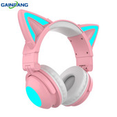 Bezdrôtové Bluetooth slúchadlá GAINBANG Cat Ear 7.1, stereo hudobné herné slúchadlá s obojstranným mikrofónom a redukciou hluku