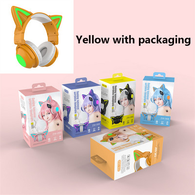 Bezdrôtové Bluetooth slúchadlá GAINBANG Cat Ear 7.1, stereo hudobné herné slúchadlá s obojstranným mikrofónom a redukciou hluku