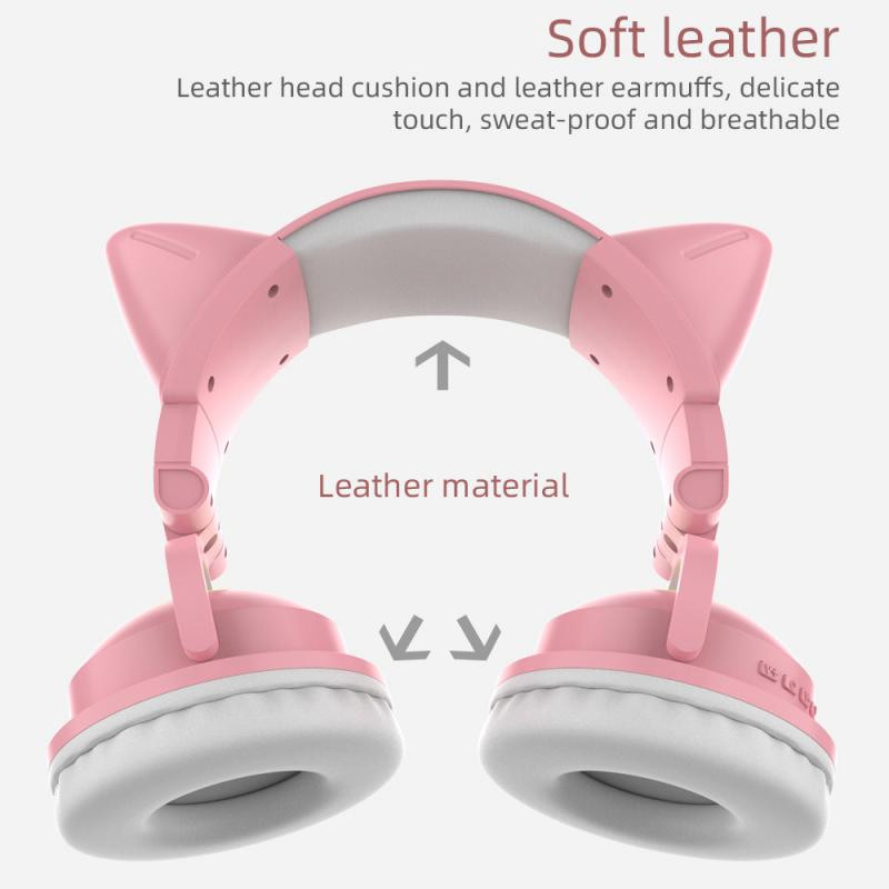 Bezdrôtové Bluetooth slúchadlá GAINBANG Cat Ear 7.1, stereo hudobné herné slúchadlá s obojstranným mikrofónom a redukciou hluku