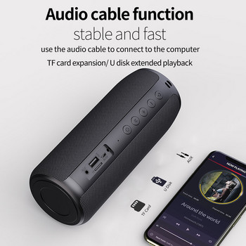ZEALOT S51 Ισχυρό ηχείο Bluetooth Bass Ασύρματο φορητό υπογούφερ IPX5 αδιάβροχο 10W Sound Box Υποστήριξη TF U Disk AUX in