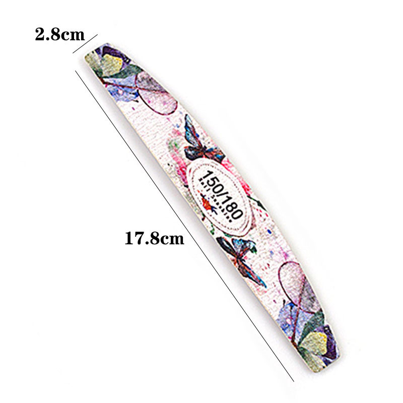 10kom/lot Turpije za nokte Drvena turpija za nokte s tiskanim brušenjem Pufer za nokte Pedikura Manikura Profesionalni alati za poliranje za brušenje noktiju