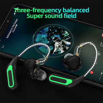 KZ AZ10 Bluetooth 5.2 Безжични слушалки с кука за уши Кабел за надстройка HiFi слушалки Спортна игра Линия за слушалки за KZ ZS10 PRO ZSX ZAS