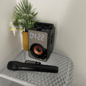 Ασύρματο ηχείο Bluetooth υψηλής ισχύος με μικρόφωνο Φορητό KTV Στήλη HIFI Stereo Subwoofer Soundbar FM Radio Music Center