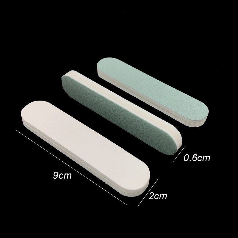 25 db/tétel Buffing Block Mini Nail Shiner Puffer Kétoldali Szivacs Le Shinning Polish Block Pufferek Hab Sima Akril Eszközök