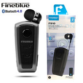 Căști fără fir Bluetooth V4.0, 100% originale Fineblue F910, căști în ureche, alertă cu vibrații, clip de uzură, căști mâini libere pentru telefoane inteligente