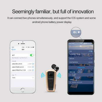 100% оригинални Fineblue F910 безжични Bluetooth V4.0 слушалки за поставяне в ухото с вибриращ сигнал за носене Слушалки за свободни ръце за смартфони
