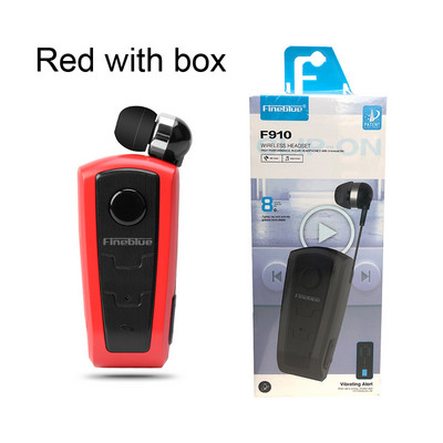 Căști fără fir Bluetooth V4.0, 100% originale Fineblue F910, căști în ureche, alertă cu vibrații, clip de uzură, căști mâini libere pentru telefoane inteligente