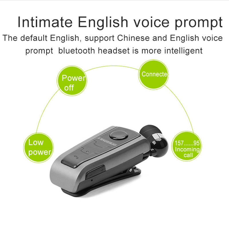 Căști fără fir Bluetooth V4.0, 100% originale Fineblue F910, căști în ureche, alertă cu vibrații, clip de uzură, căști mâini libere pentru telefoane inteligente