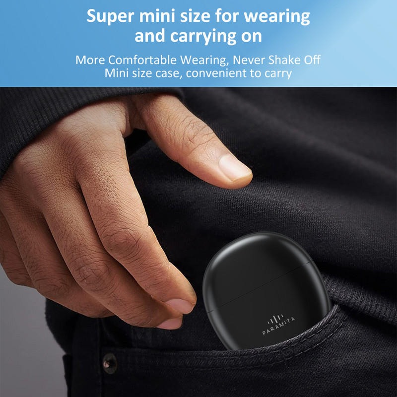 Căști Bluetooth fără fir BT5.2 Căști sport rezistente la apă, cu reducere a zgomotului de apel, căști cu mod Gaming și EQ