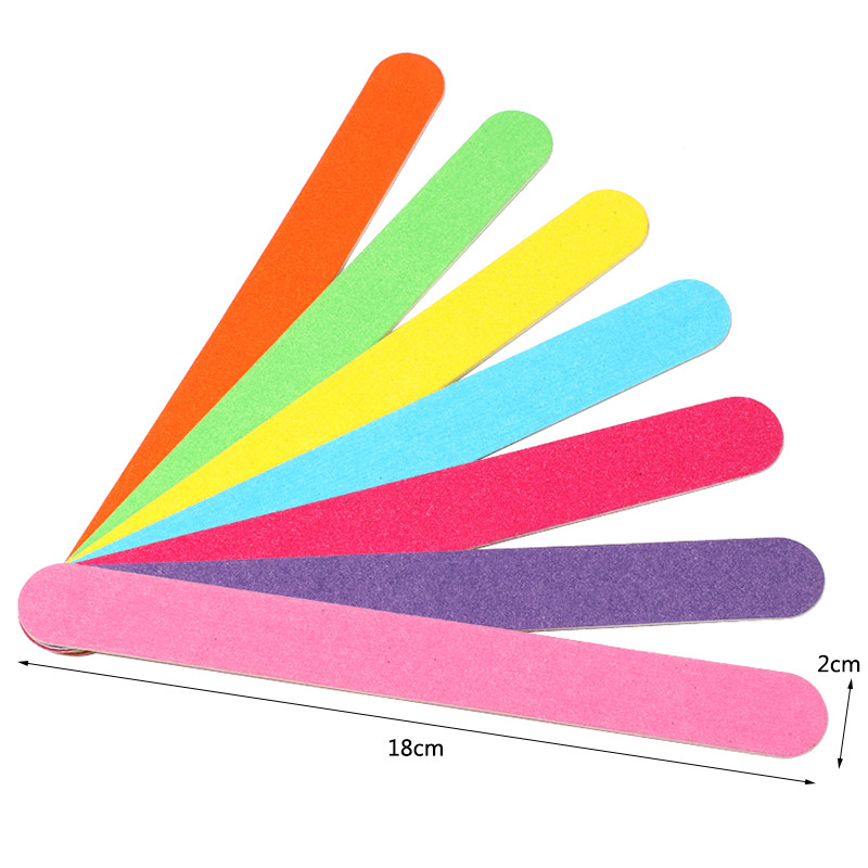 20db/tétel fa körömreszelő 180/240 színes csiszolópapír puffer blokk pedikűr manikűr polírozó eszközök professzionális körömreszelő