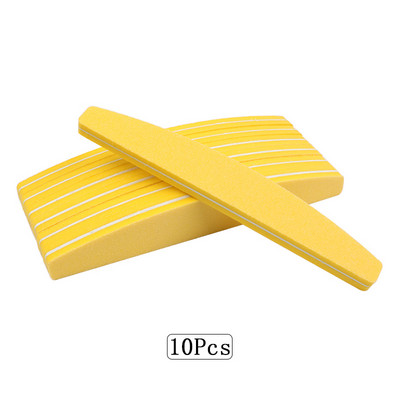 5/10 db Kétoldalas szivacsos körömreszelő 100/180 Grit Mix Color Boat Nail Buffer Block polírozás UV gél manikűr pedikűr eszközhöz