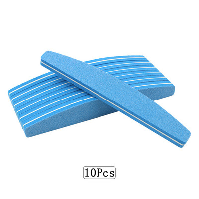 5/10 db Kétoldalas szivacsos körömreszelő 100/180 Grit Mix Color Boat Nail Buffer Block polírozás UV gél manikűr pedikűr eszközhöz