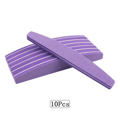 5/10 db Kétoldalas szivacsos körömreszelő 100/180 Grit Mix Color Boat Nail Buffer Block polírozás UV gél manikűr pedikűr eszközhöz