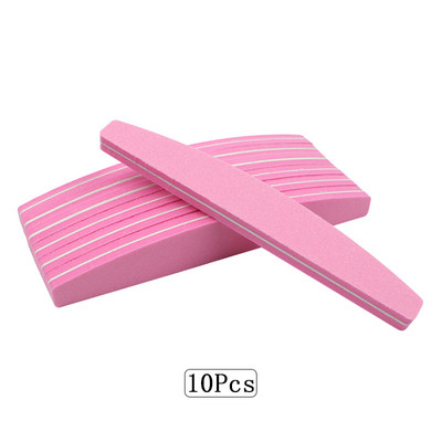 5/10 db Kétoldalas szivacsos körömreszelő 100/180 Grit Mix Color Boat Nail Buffer Block polírozás UV gél manikűr pedikűr eszközhöz