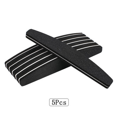 5/10 db Kétoldalas szivacsos körömreszelő 100/180 Grit Mix Color Boat Nail Buffer Block polírozás UV gél manikűr pedikűr eszközhöz