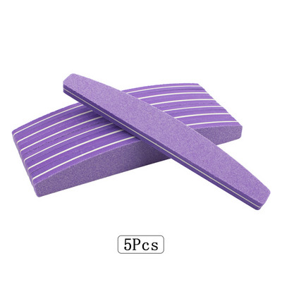 5/10 db Kétoldalas szivacsos körömreszelő 100/180 Grit Mix Color Boat Nail Buffer Block polírozás UV gél manikűr pedikűr eszközhöz