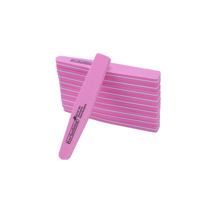 12db/tétel Rhombus Halfmoon Double Side Nail Files puffer 100/180 Polírozás Csiszolás Manikűr Pedikűr Körömpufferek Reszelő eszközök