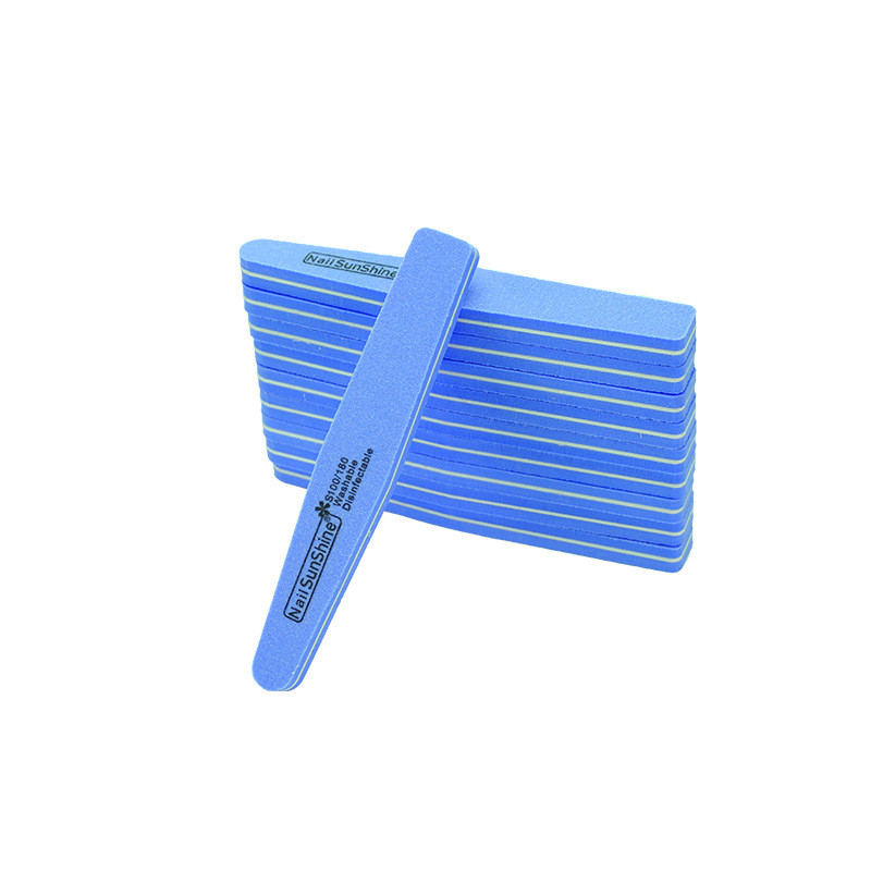 12db/tétel Rhombus Halfmoon Double Side Nail Files puffer 100/180 Polírozás Csiszolás Manikűr Pedikűr Körömpufferek Reszelő eszközök