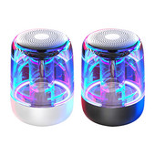 C7 Difuzor portabil Blue tooth 5.0 LED transparent Subwoofer luminos T-WS 6D Surround HIFI Stereo Cool Audio pentru telefon mobil