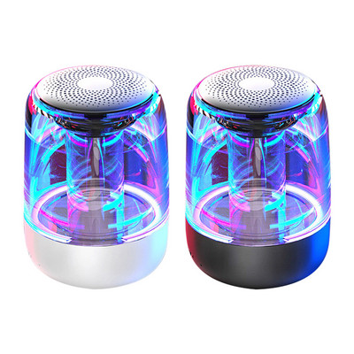 C7 Portable Blue tooth 5.0 Speaker Transparent LED Luminous Subwoofer T-WS 6D Surround HIFI Stereo Cool Audio For Mobile Phone