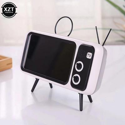 Stereo nosač Filmovi Držač mobitela Mini bežični Bluetooth zvučnik TV Glazbeni reproduktor Retro džepni kućni audio Električni