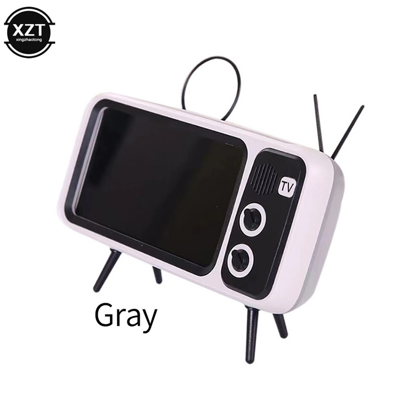 Stereo laikiklis Filmai Mobiliojo telefono laikiklis Mini belaidis Bluetooth garsiakalbis TV Muzikos grotuvas Retro kišeninis Namų garso įrašas Elektrinis