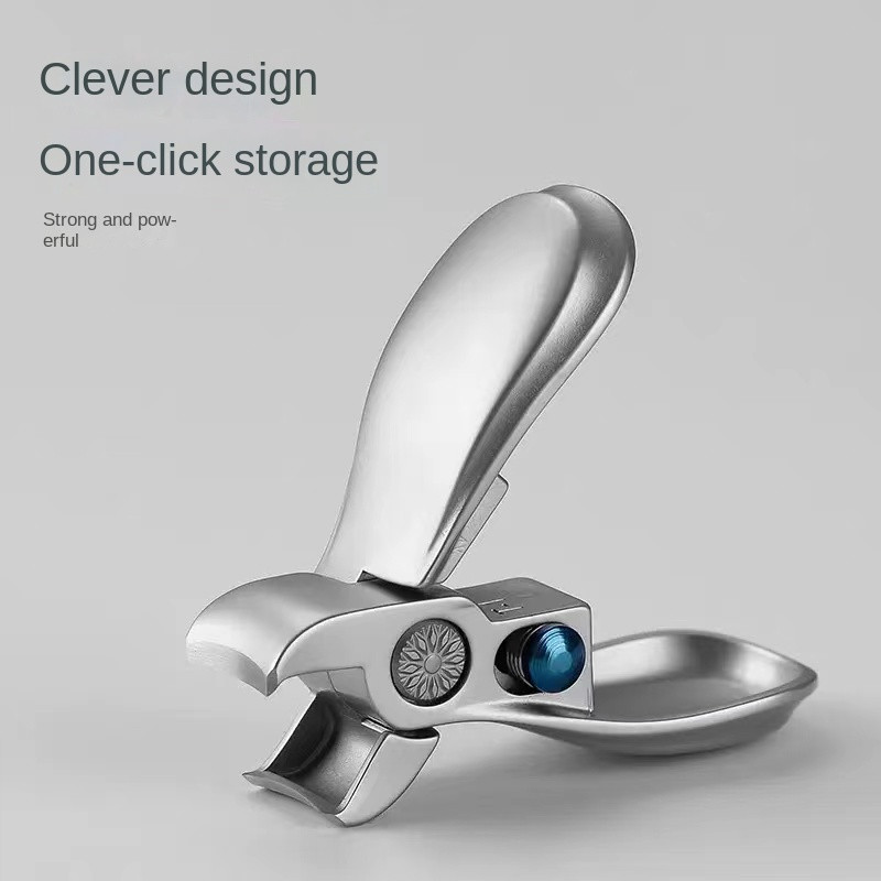 Naujos mini didelio atidarymo aštrios nagų kirpimo mašinėlės nerūdijančio plieno, apsaugančios nuo purslų nagų kirpimo mašinėlės miltelių liejimo mažos nagų kirpimo mašinėlės