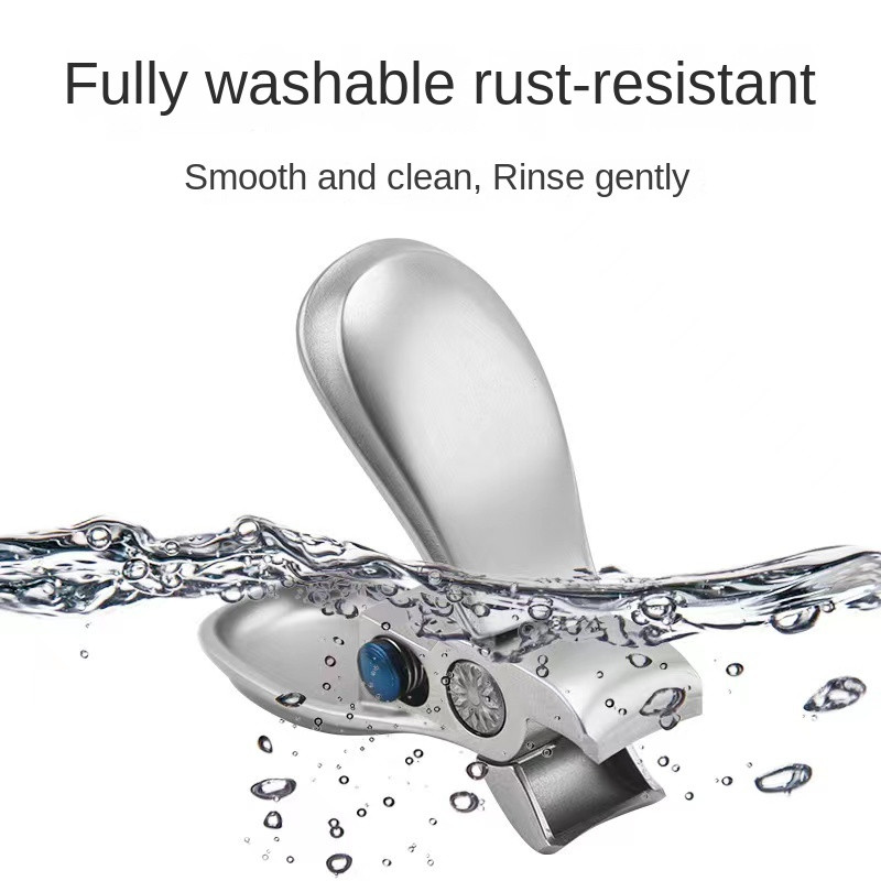 Naujos mini didelio atidarymo aštrios nagų kirpimo mašinėlės nerūdijančio plieno, apsaugančios nuo purslų nagų kirpimo mašinėlės miltelių liejimo mažos nagų kirpimo mašinėlės