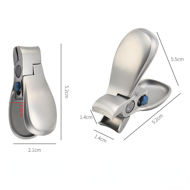 Naujos mini didelio atidarymo aštrios nagų kirpimo mašinėlės nerūdijančio plieno, apsaugančios nuo purslų nagų kirpimo mašinėlės miltelių liejimo mažos nagų kirpimo mašinėlės