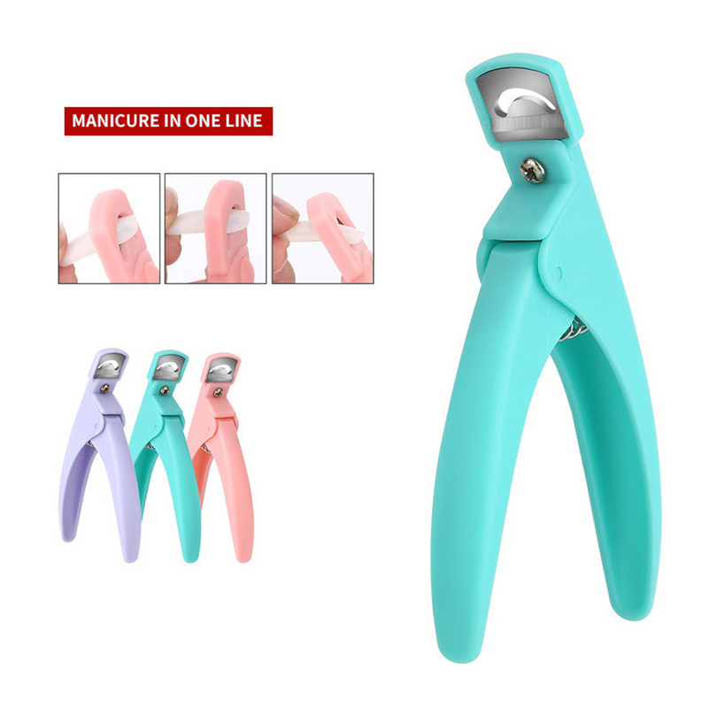 Škare za nokte u obliku slova U Vrhovi rezača za lažne nokte Vrhovi škara Rezači rubova Alati za manikuru od nehrđajućeg čelika Nož za umjetne nokte