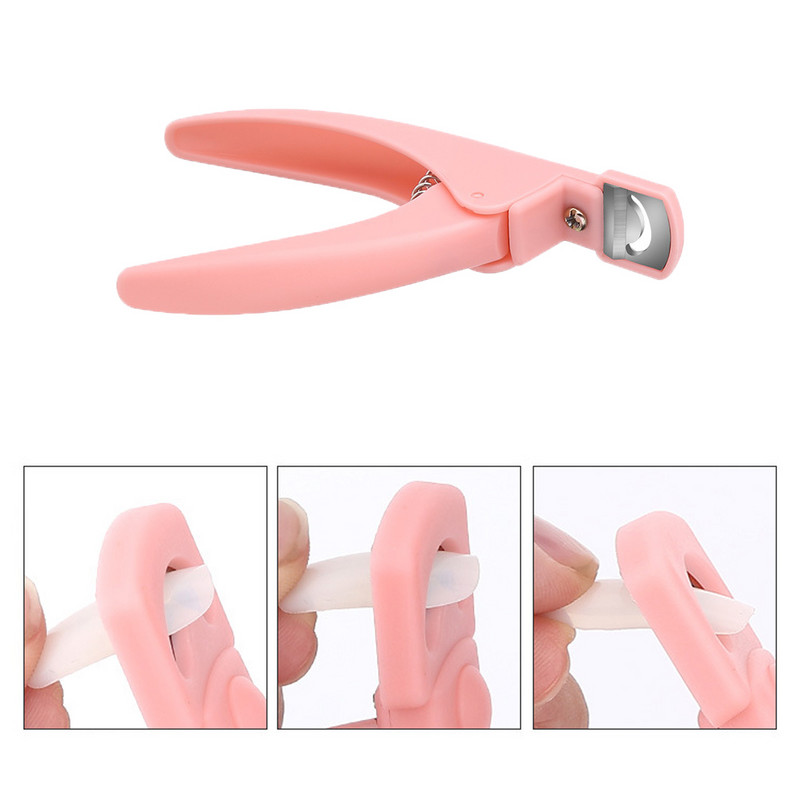 Škare za nokte u obliku slova U Vrhovi rezača za lažne nokte Vrhovi škara Rezači rubova Alati za manikuru od nehrđajućeg čelika Nož za umjetne nokte