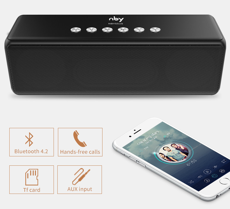 NBY 5510 Bluetooth Speaker Deep Bass Ασύρματο φορητό ηχείο