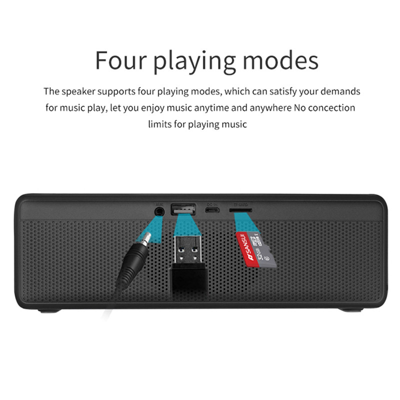 NBY 5510 Bluetooth garsiakalbis Deep Bass belaidis nešiojamasis garsiakalbis su mikrofonu 10 W garso sistema 3D stereo muzikos erdvinis garsas telefonui