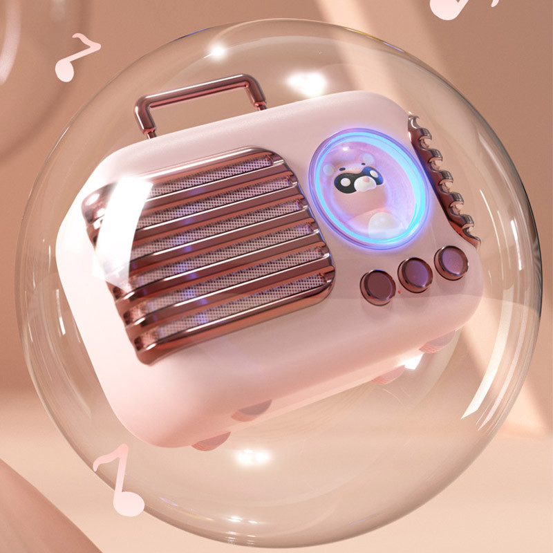 Φορητό ηχείο Bluetooth Kawaii ρετρό TWS Ηχείο Παιδί Cute Pet Mini Music Box με Night Light Player TF Κλήση hands-free