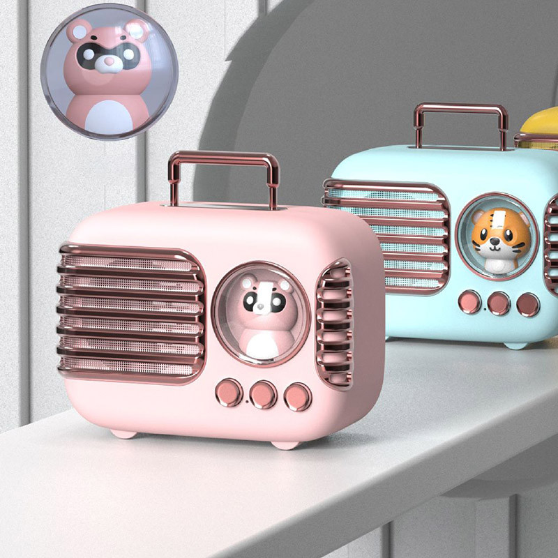 Φορητό ηχείο Bluetooth Kawaii ρετρό TWS Ηχείο Παιδί Cute Pet Mini Music Box με Night Light Player TF Κλήση hands-free
